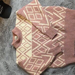 Vintage Hilda Ltd Icelandic Mauve pink Wool oversized for layering size S
